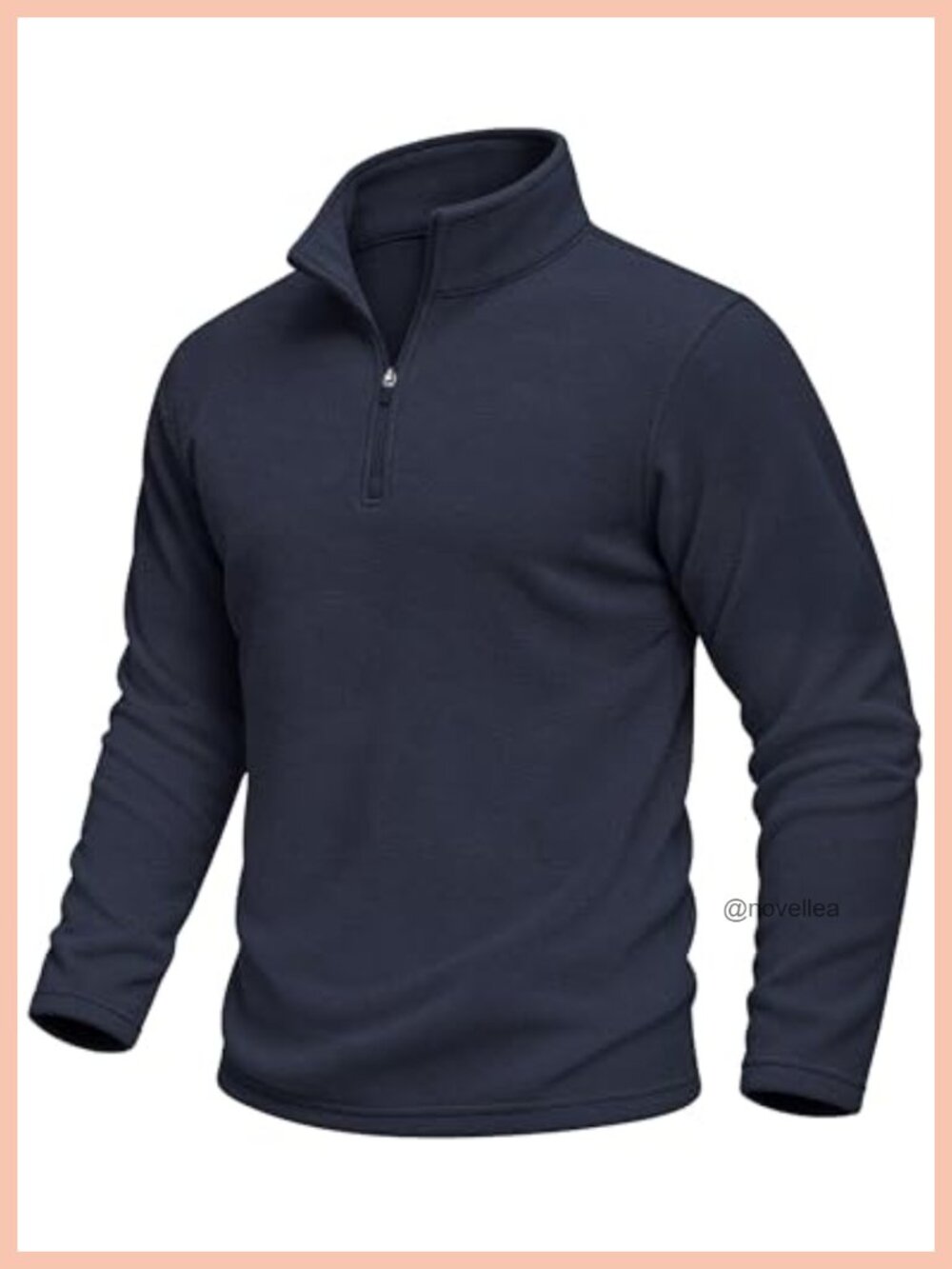 Men's Fleece Quarter Zip Pullover Sweatshirt Stand Collar Long Sleeve Warm